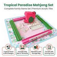 Offre Spéciale : Ensemble de Mahjong Américain en Acrylique à 4 Couches, 160 Pions Gravés Sirène, pour Fêtes à Domicile