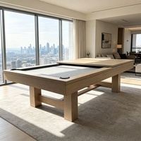 Table de billard 8FT 9FT 7FT avec plateau de salle à manger, plateau en ardoise, pour villa, maison, salon, couleur de tissu personnalisable