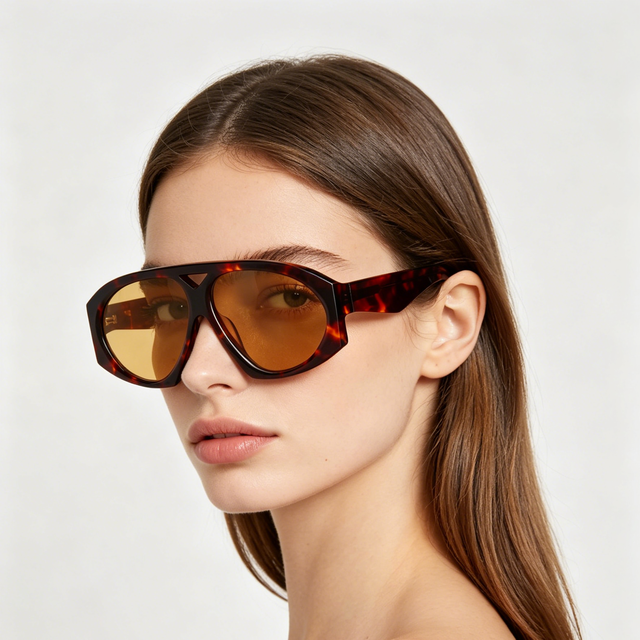 SA154 Vintage Fashion Luxury CR39 Oversized TAC Lenses Full Rim Acetate Sunglasses UV Protection Custom Logo
