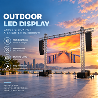 Mur vidéo LED modulaire couleur P2 à P10, étanche IP65, compatible CMS tiers, pour écran de scène extérieur