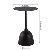 Table d'appoint décorative industrielle en fer noir mat pour petits espaces, table basse moderne pour salon, chambre, canapé, table de chevet, hôtel