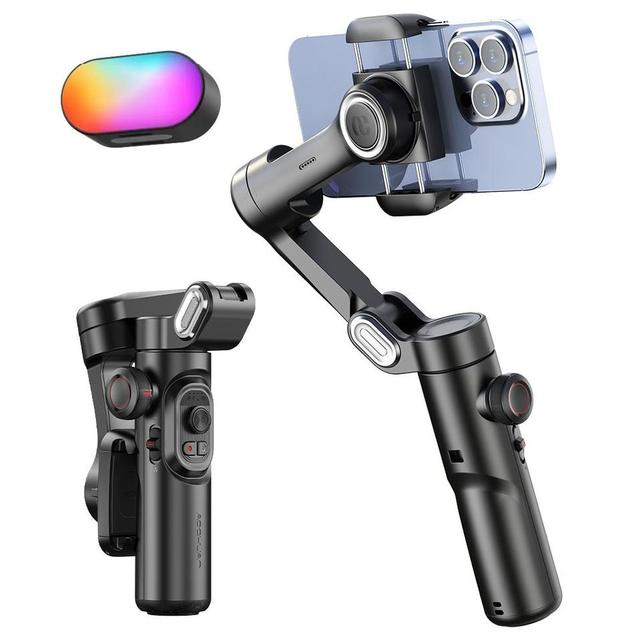 AOCHUAN Fill Light Face Tracking Mobile Gimbal 3 Axis Handheld Gimbal Stabilizer Smart XE Gimbal for Smartphone
