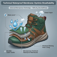 Fabricant de chaussures d'extérieur tout-terrain personnalisées à bout large, zéro dénivelé, respirantes, imperméables, flexibles, avec adhérence au sol, pour toutes les conditions météorologiques