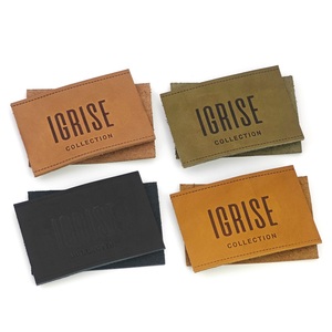 Étiquette en cuir véritable personnalisée, embossée, patch en cuir véritable sur mesure, étiquettes de sac en cuir personnalisées avec logo pour vêtements - Product Image 3