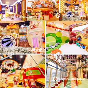 Équipement <span class=keywords><strong>de</strong></span> terrain <span class=keywords><strong>de</strong></span> jeu intérieur pour enfants Aire <span class=keywords><strong>de</strong></span> jeu souple avec toboggan et château coquin Jeux pour tout-petits et cabane <span class=keywords><strong>de</strong></span> jeu intérieure - Product Image 4