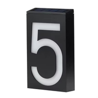 Lampe solaire LED pour numéro de maison, plaque de porte, éclairage d'adresse, idéale pour villa, hôtel, étanche IP65, éclairage extérieur de porche, logo lumineux.