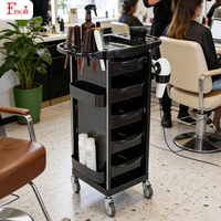 Chariot de Barbier en Plastique Durable à 5 Tiroirs pour Salon de Coiffure et de Beauté - Vente en Gros