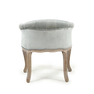 5KS24558-21 China Factory Sale Rubber Wood Soft <strong>Grey</strong> <strong>Velvet</strong> Living Room Leisure <strong>Chair</strong> - Product Image 5