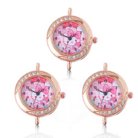 D-08036 universel bricolage montre cadran pendentif Bracelet accessoires perlé montre pour femme mignon chat suspendu montre pendentif alliage