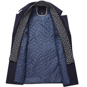 معطف رجالي سميك من الصوف واقي من الرياح وياقة متوسطة طويلة من الصوف معطف جاكيت للرجال - Product Image 4