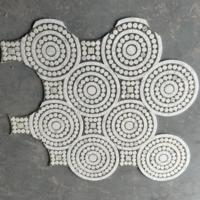 Mosaïque de marbre ronde, motif de mosaïque de galets de marbre naturel pour carrelage de sol, mosaïque ronde de penny pour intérieur