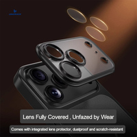 UNIGRACE-Coque arrière matte givrée pour iPhone 17 Air 15 16 17 Pro Max, coque rigide antichoc transparente, nouveau design de luxe