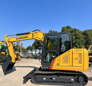 Excavatrice sur chenilles Liugong 9075F jaune, mini-pelle compacte pour la construction - Product Image 1