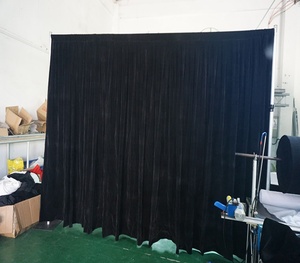 Kit de rideaux de fond réglables en tuyaux et draperies de 1,80 m à 6,10 m pour salons professionnels et mariages - Product Image 2