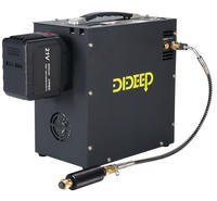 Compresseur d'air DIDEEP 300W à arrêt automatique, écologique, en aluminium, alimenté par batterie, cuivre/aluminium, 30MPa, équipement de plongée
