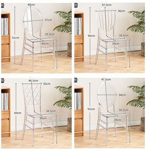 Nouvelle chaise de salon d'hôtel, chaises <span class=keywords><strong>pour</strong></span> banquets de mariage et événements, chaise trône royale antique en plastique transparent robuste de style <span class=keywords><strong>jardin</strong></span> français - Product Image 5