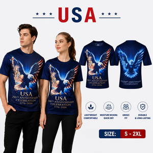 <span class=keywords><strong>Camiseta</strong></span> Patriótica Conmemorativa del 250 Aniversario <span class=keywords><strong>de</strong></span> EE. UU. 2026, Jersey Deportivo con Estampado <span class=keywords><strong>de</strong></span> Águila por Sublimación, Unisex, Informal, Kit <span class=keywords><strong>de</strong></span> Fútbol - Product Image 1