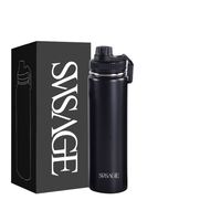 Gourde sport isotherme en acier inoxydable grande capacité avec logo personnalisé, couvercle et poignée, isolation thermique 12-24h