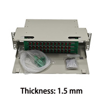 Télécom - Cadre de distribution de fibres optiques ODF 48 ports FC APC, montage en rack 19 pouces, acier laminé à froid, OEM personnalisé