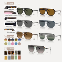 Lunettes de soleil de luxe unisexes TFB en acétate, monture carrée à double pont, protection UV400, style rétro vintage, confortables et tendance