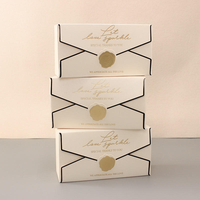 Boîte à bonbons de mariage de luxe recyclable et adaptée aux aliments, en forme d'enveloppe, boîte cadeau