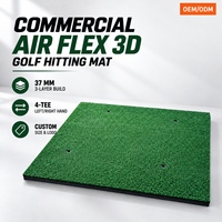 Tapis de golf commercial robuste en nylon 3D pour simulateur d'intérieur et practice de golf