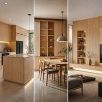 Contrachapado de Abedul Báltico Transparente Texturizado de 3/9/18 mm, Panel Ecológico con Acabado UV para Decoración de Muebles de Cocina y Hogar