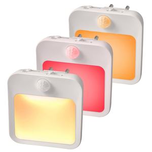 Lámpara Nocturna LED con Sensor de Movimiento, Enchufe Estadounidense, Europeo y Australiano, Brillo Ajustable, Mini Sensor de Movimiento, Luz Nocturna para Dormitorio, Escaleras, Baño - Product Image 1