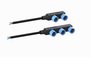 Enchufe de iluminación <span class=keywords><strong>LED</strong></span> para exteriores serie M15, 2 núcleos, cables divisores macho hembra a prueba de agua, puerto de enchufe de cobre de 2 pines, nailon nominal 10A - Product Image 2