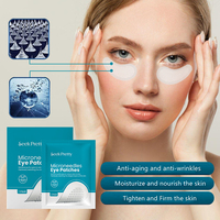 Masque pour les yeux en micro-aiguilles de collagène anti-poches personnalisé 2024, acide hyaluronique, micro-infusion, patchs de micro-aiguilles, patchs pour les yeux