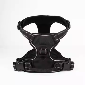 Sport-Haustierzubehör Verstellbares Modisches Gepolstertes Nylon-Hundegeschirr Halsband im Taktischen Stil Haustierleine Kleine Größe Großhandel - Product Image 3