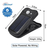 Projecteurs solaires extérieurs à détecteur de mouvement, allumage automatique du crépuscule à l'aube, alimentés par cellules solaires monocristallines, étanches