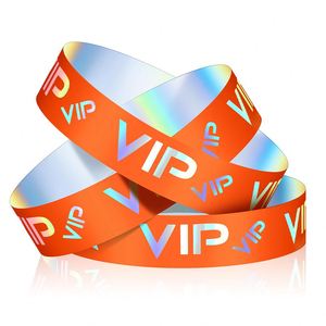 Bracelet événementiel VIP jetable en Tyvek, personnalisé, imperméable, résistant aux déchirures, écologique, avec code QR couleur, pour usine d'impression - Product Image 6