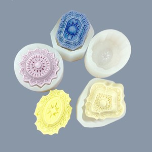 Flower Girl Silicone <b>Mold</b> Circular Relievo DIY Soap <b>Candle</b> Mooncake Baking <b>Mold</b> Home Decoration Craft Tool - Product Image 3