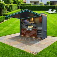 Cuisine extérieure moderne en acier inoxydable 2026 pour barbecue à gaz, abri de jardin avec mobilier de piscine pour l'extérieur