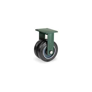 TELLURE ROTA - 728176 Sigma Roues élastiques en caoutchouc, centre en aluminium, support fixe EEG HD-largeur des roues 50 + 50mm, ø 200 mm (Qté - Product Image 1