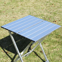 Table de camping pliante portable en aluminium, extensible, imperméable, mobilier d'extérieur, pour salle à manger extérieure, style ferme, légère, pour pique-nique