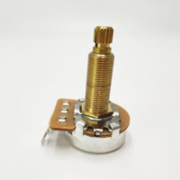 Bronze CTS Threaded Shaft Rotary Potentiometer 28mm A/B 250K/500K Volume Tone Control for Electric Guitar Bass