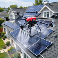Drone de nettoyage de panneaux solaires Hoch avec pompe haute pression, pulvérisation agricole, UAV commercial, lavage de toits résidentiels et photovoltaïques