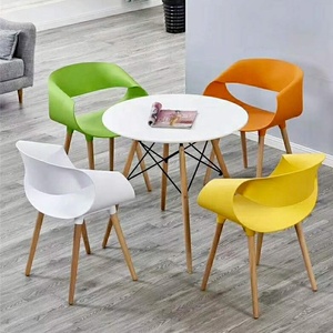 Matériel plastique llena colorida colorida del restaurante comodo PP que <span class=keywords><strong>cena</strong></span> la silla - Product Image 3