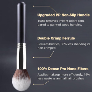 Juego de 14 Brochas de Maquillaje OEM Profesionales para Base, Sombra de Ojos, Corrector, Rubor, Polvo, <span class=keywords><strong>Bronceador</strong></span>, Aplicador con 2 Esponjas de Maquillaje - Product Image 2