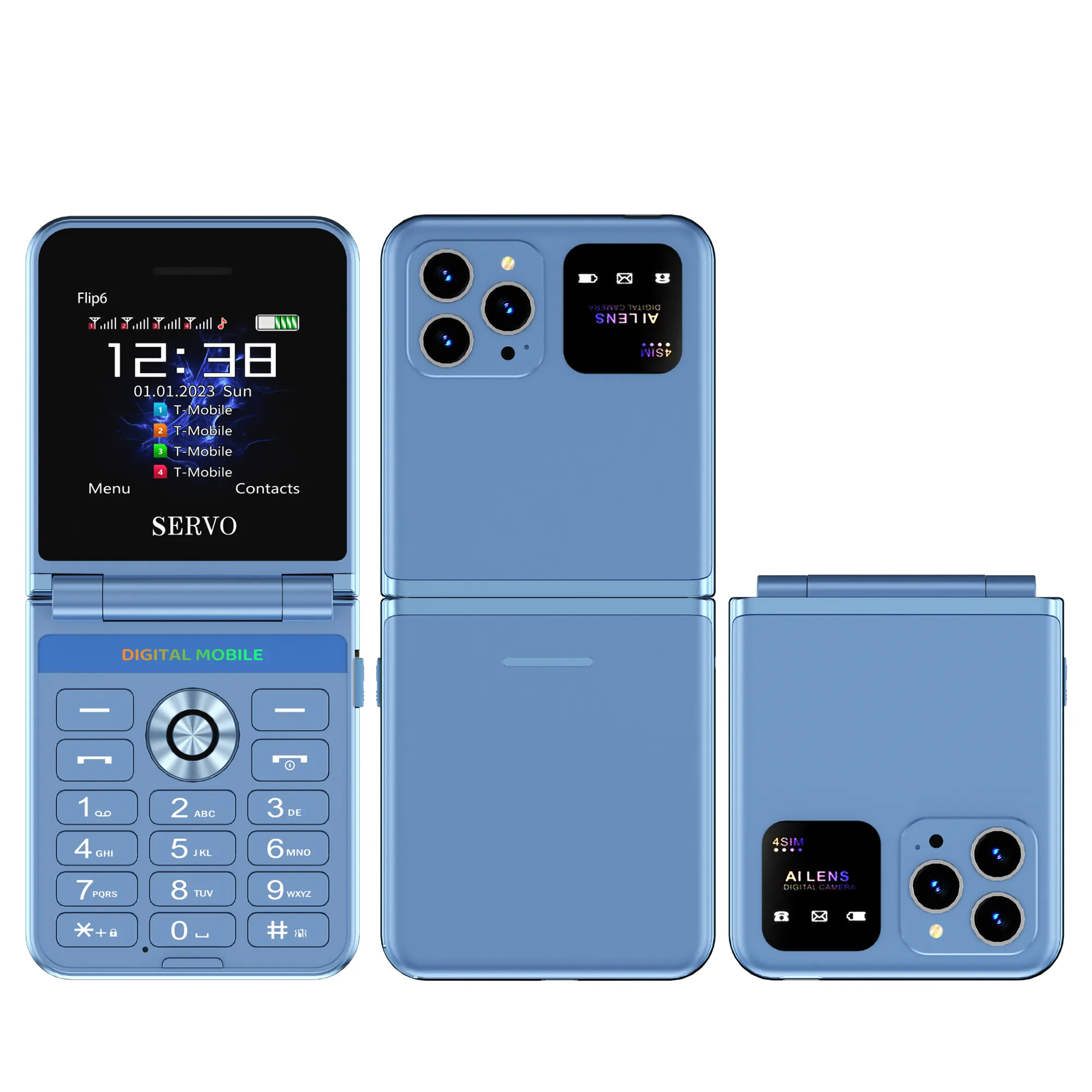 Сервооткидной Чехол для мобильного телефона 2,4 дюймов экран 4 SIM GSM скоростной циферблат с автоматическим вызовом и функцией дыхания, FM-факел, мобильные телефоны