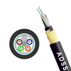 Cable de <span class=keywords><strong>Fibra</strong></span> Óptica <span class=keywords><strong>ADSS</strong></span> de 100m, 200m, 400m, 6, 8, 12, 24, 96 Hilos, Monomodo, para Exteriores, G657A2, Cable Óptico Aéreo <span class=keywords><strong>ADSS</strong></span> de 48 Hilos - Product Image 1