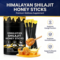 Bâtonnets de Miel Pur de l'Himalaya Marque Privée OEM, Complément Énergétique de Gelée de Shilajit, Bâtonnets de Miel Shilajit avec Minéraux du Miel