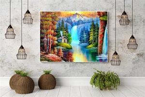 Diy Diamond Art Kit para adultos Punto redondo <span class=keywords><strong>Paisajes</strong></span> naturales <span class=keywords><strong>Primavera</strong></span> Mosaico Pintura <span class=keywords><strong>de</strong></span> pared Tela impresa para todos los niveles - Product Image 2