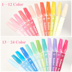 Vendeeni נוסחה חדשה 3 ב 1 24 צבעים פסטל גומי בסיס מעיל ג 'ל לק אוסף tpo hema חינם גבוה גומי בסיס ג' ל - Product Image 5