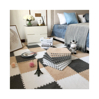 Tapis de jeu en mousse EVA 30x30CM, tapis court en suède pelucheux, tapis doux pour enfants et bébés, tapis de salon