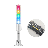 Lampu Menara Sinyal ONN-M4S-F 5-lapis 5-warna Alas Lipat Kap Lampu Ganda LED Cantik Buatan Pabrik Grosir