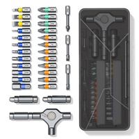 Kit d'outils à cliquet multifonction 28-en-1 avec embouts en acier S2, tournevis haute dureté, outil de réparation de téléphones portables DIY pour usage domestique