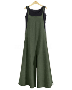 Femmes personnalisé Baggy jarretelle <span class=keywords><strong>combishort</strong></span> été une pièce sans manches combinaison large pantalon <span class=keywords><strong>habillé</strong></span> barboteuse solide motif Y2K décontracté - Product Image 5